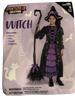 Spooktacular Creations Children’s Witch Costume Size Small 5-7